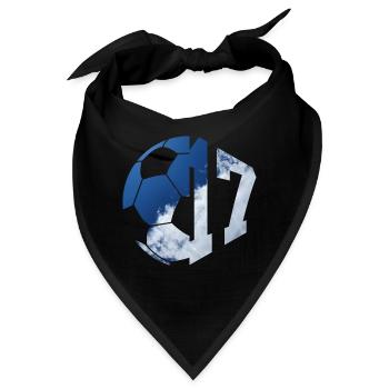 NR. 17 FUßBALLER NUMMER 17 FUßBALL 17. GEBURTSTAG - Bandana - Schwarz - Vorne