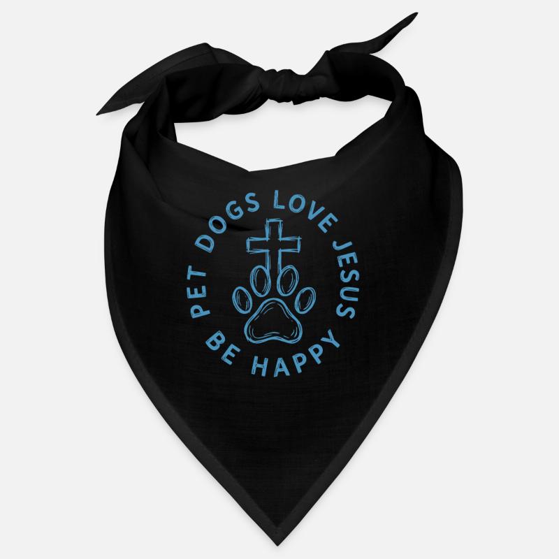 Les chiens de compagnie aiment Jésus Sois heureux Bandana