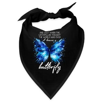 Inspirierender Schmetterling Monarchfalter Garten - Bandana - Schwarz - Vorne