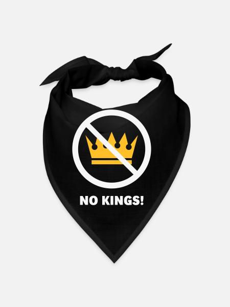 No Kings! (Protest Design / NEG 2C) - Bandana - black - Front