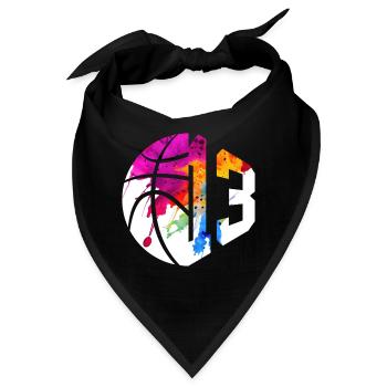NR. 13 NUMMER 13 BASKETBALL 13. GEBURTSTAG - Bandana - Schwarz - Vorne