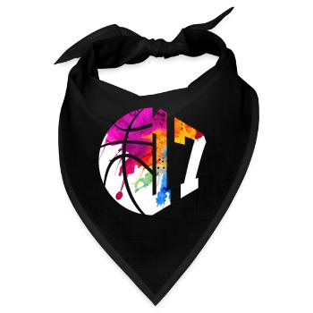 NR. 17 NUMMER 17 BASKETBALL 17. GEBURTSTAG - Bandana - Schwarz - Vorne