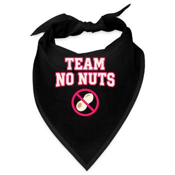 Team No Nuts mit Erdnuss Symbol - Bandana - Schwarz - Vorne