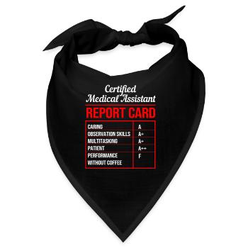 Arzthelferin MFA - Bandana - Schwarz - Vorne