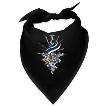 Rio de Janeiro Christusstatue Skyline - Bandana - Schwarz - Vorne