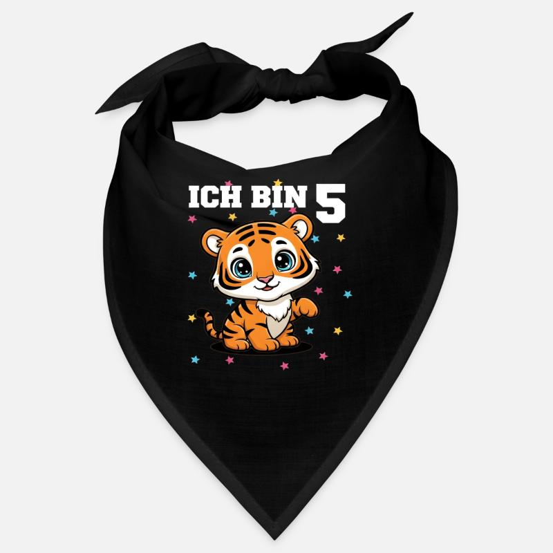 Ich bin 5 - Süßes Tiger zum 5. Geburtstag Bandana