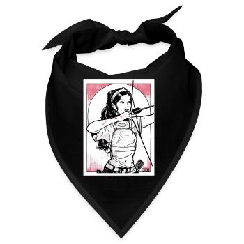 Karmesinroter Bogenschütze in Tinte - Bandana - Schwarz - Vorne