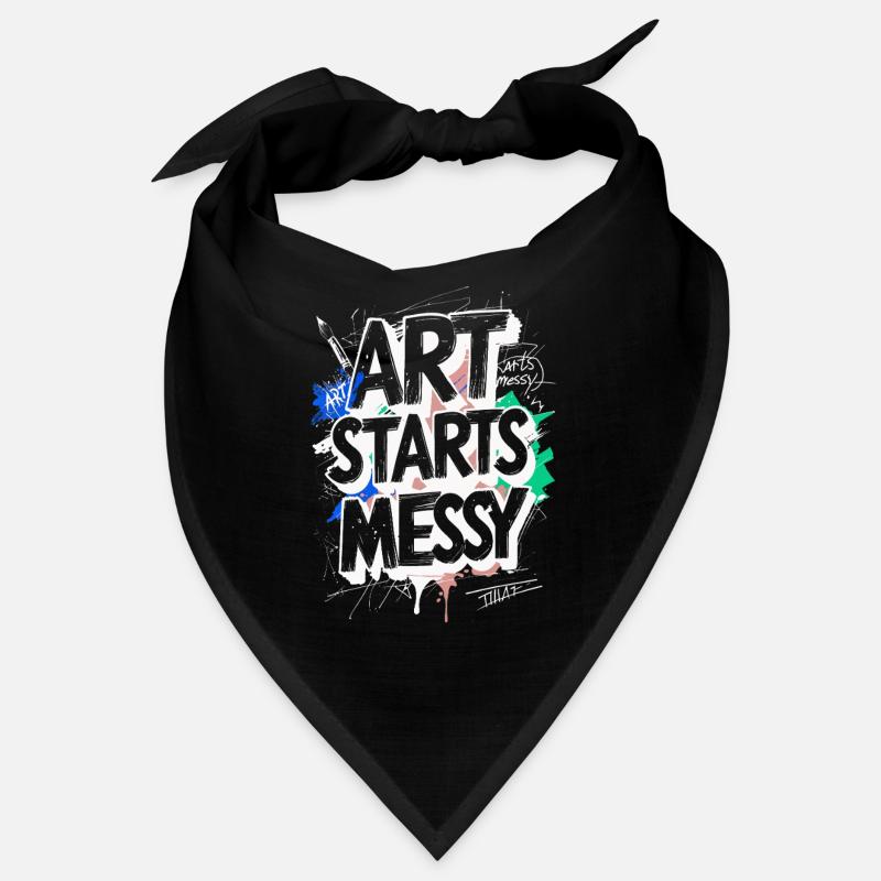 Scribble Doodle Drawing Art Starts Messy Bandana