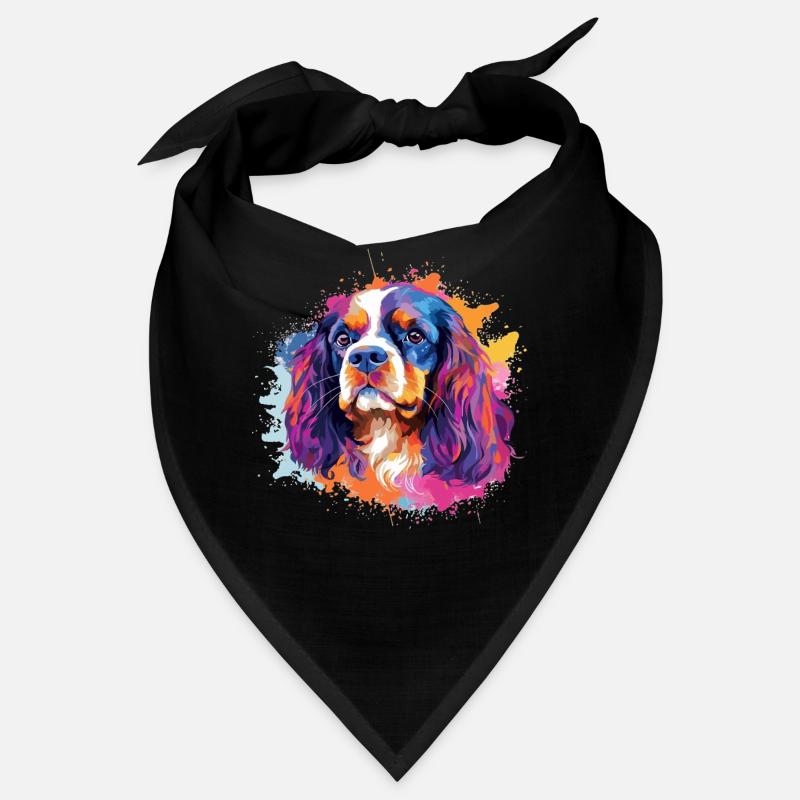 Lebendiges Spaniel-Splash-Porträt Bandana