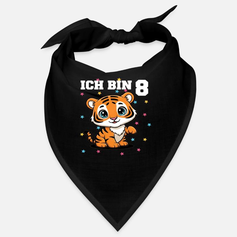 Ich bin 8 - Süßes Tiger zum 8. Geburtstag Bandana