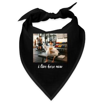 Ich wohne jetzt hier Goose Gym Workout - Bandana - Schwarz - Vorne