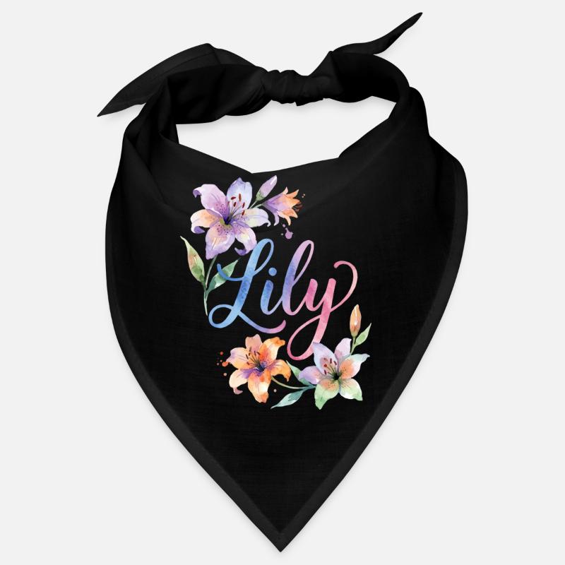 Fleurs aquarelles de lys Bandana
