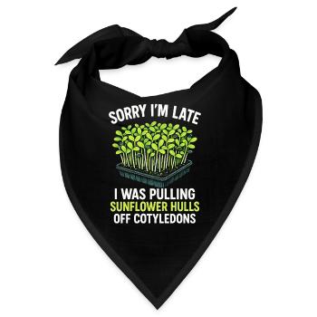 Zu spät wegen Sonnenblumenhüllen | Microgreens - Bandana - Schwarz - Vorne