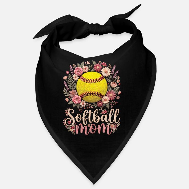 Maman de softball fleuriste Maman Bandana