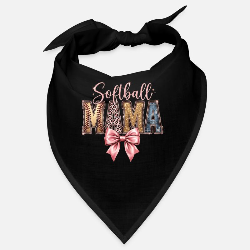 Softball Mama Coquette Leopard Bow Bandana