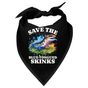 Save Blauzungenskink - Bandana - Schwarz - Vorne