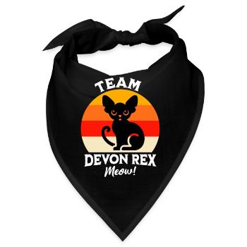 Team Devon Rex - Bandana - Schwarz - Vorne