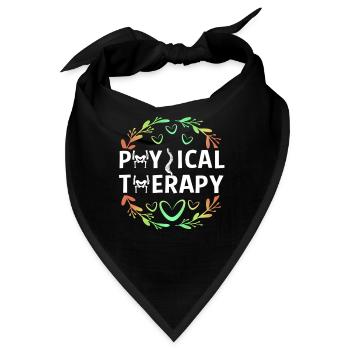 Physiotherapie Physio Physiotherapeut - Bandana - Schwarz - Vorne