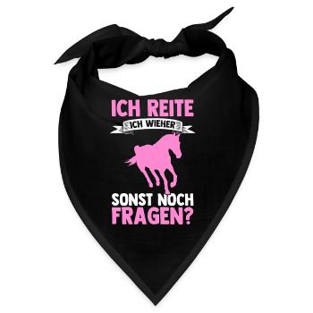 Reiten Pferdeliebhaber Reiterhof Pferde - Bandana - Schwarz - Vorne