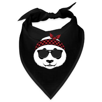 Panda Sonnenbrille Karo Band - Bandana - Schwarz - Vorne