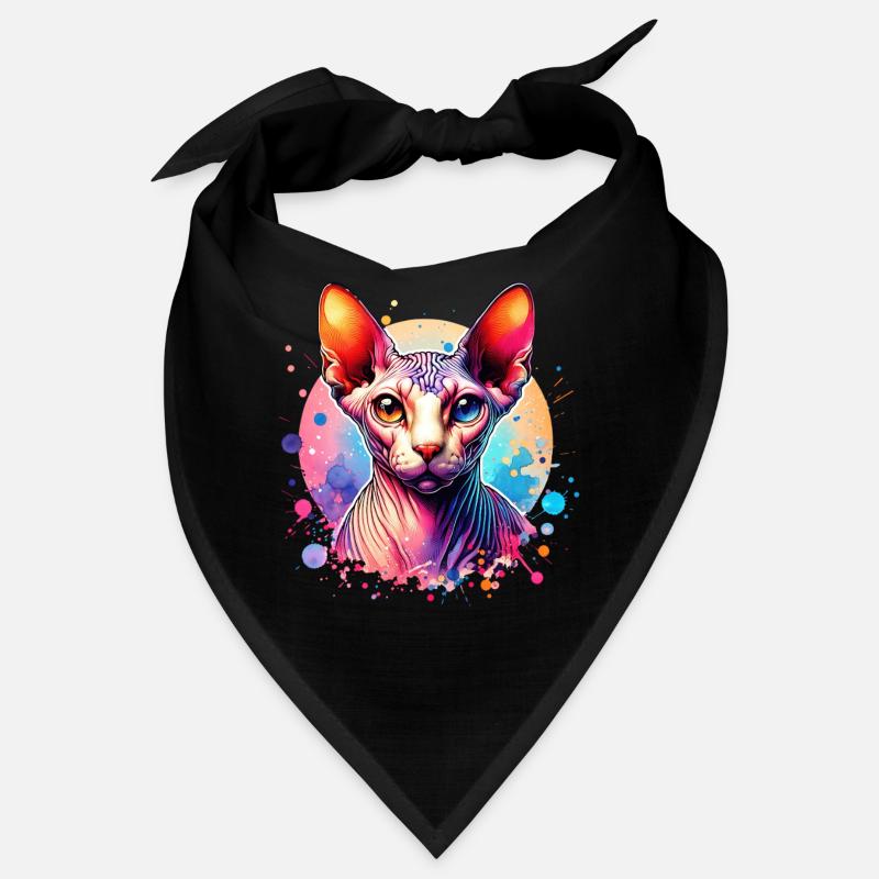 Motif du chat Sphynx Bandana
