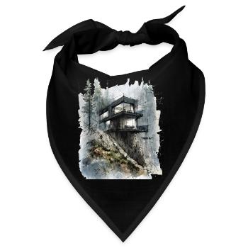 Waldglashütte auf der Klippe - Bandana - Schwarz - Vorne