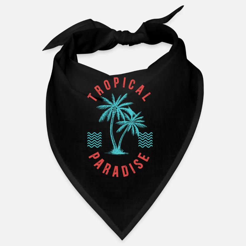 Tropical Paradise Retro Palm Abzeichen Bandana