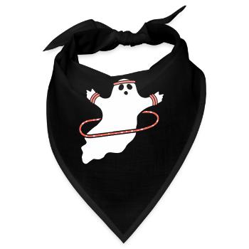 Hula Hup Hopp Halloween Hullern Huller Geist - Bandana - Schwarz - Vorne
