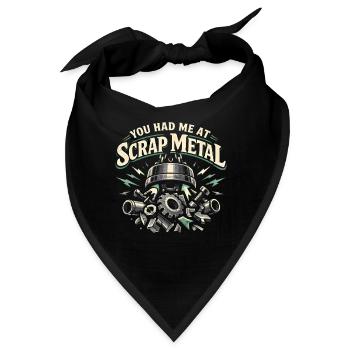 Du hattest mich bei Schrott | Altmetall - Bandana - Schwarz - Vorne