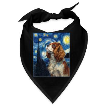 Cavalier King Charles Spaniel - Bandana - Schwarz - Vorne