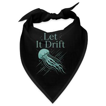 Qualle Ozeanqualle Flowy Soft Ocean Marine - Bandana - Schwarz - Vorne
