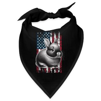 Dwarf Rabbit US Zwergkaninchen - Bandana - Schwarz - Vorne