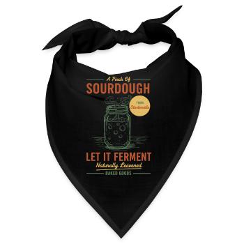 Sauerteigbrot Backen Lass es fermentieren Starter Ära - Bandana - Schwarz - Vorne