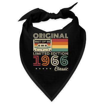 1966 Vintage Retro Geburtstagsgeschenk - Bandana - Schwarz - Vorne