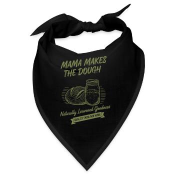 Sauerteigbrot-Backmama macht den Teig - Bandana - Schwarz - Vorne