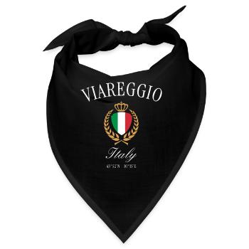 Viareggio Italien Wappen Krone – Reise Souvenir - Bandana - Schwarz - Vorne