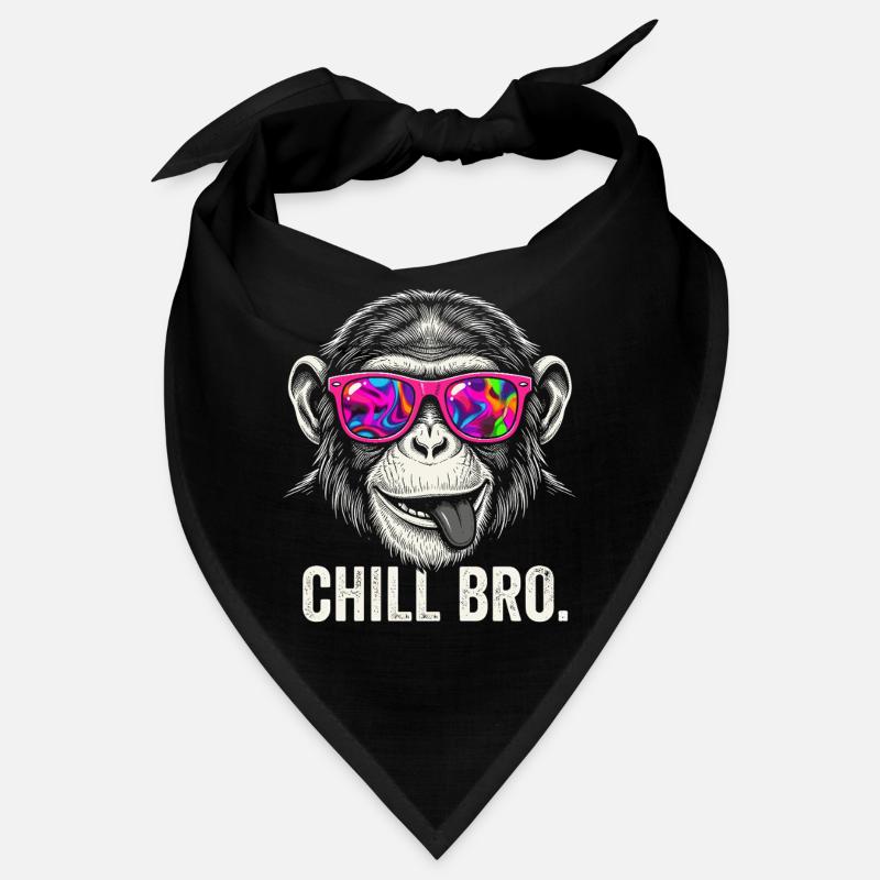 Vibrant Monkey with Neon Sunglasses Bandana