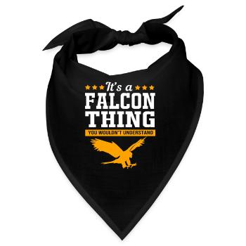 Falke Chirp Falknerei - Bandana - Schwarz - Vorne