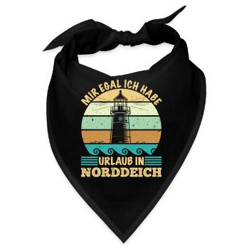 Nordsee MIR EGAL HABE URLAUB IN NORDDEICH Lustig - Bandana - Schwarz - Vorne