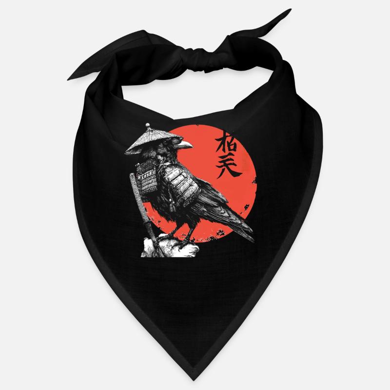 Raven Samurai in Red Sun Bandana