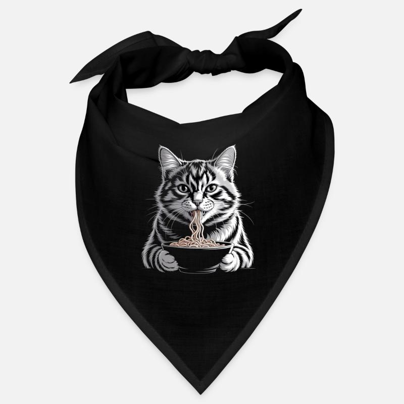 Katze isst Ramen Bandana