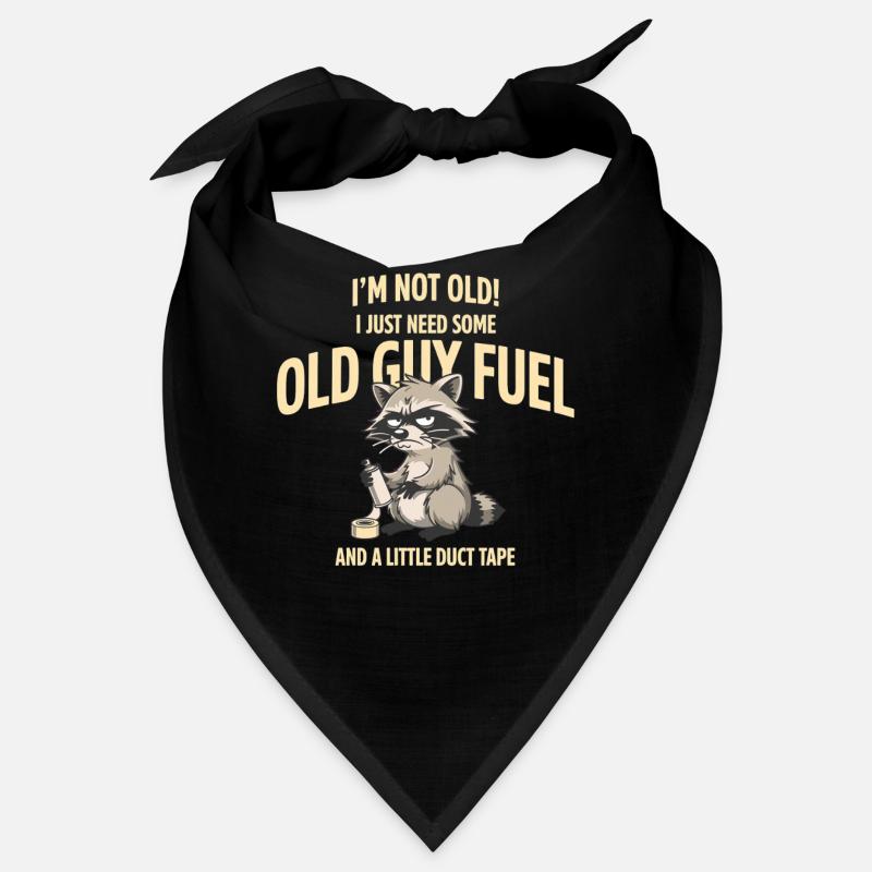 Grumpy Raccoon Old Guy Fuel Tee Bandana