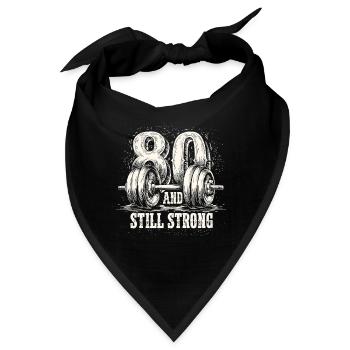 Bodybuilding 80 Geburtstag Gym Männer Fitness - Bandana - Schwarz - Vorne