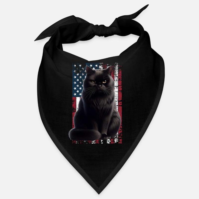 Grumpy Black Cat US Schwarze Katze Bandana