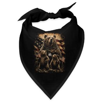 Veterans Day Für Demokraten - Bandana - Schwarz - Vorne