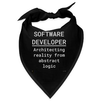 Software Developer: Logik trifft Realität - Bandana - Schwarz - Vorne