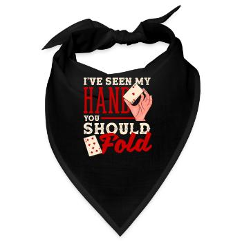 Du Solltest Passen Texas Holdem Poker Kartenspiel - Bandana - Schwarz - Vorne