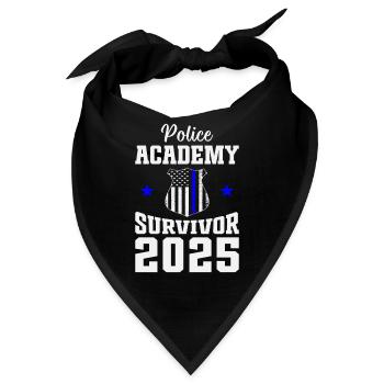 Polizeiakademie Überlebende 2025 Abschlusspolizei - Bandana - Schwarz - Vorne