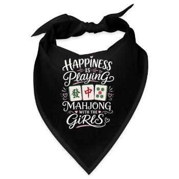 Mahjong Lover Mahjong Spieler Frauen - Bandana - Schwarz - Vorne
