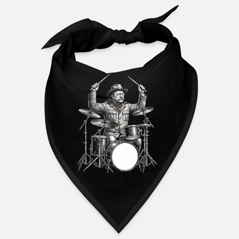 Theodore Roosevelt plays drums Bandana